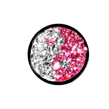 Load image into Gallery viewer, 0G Pink Crystal Ferido Yin Yang Acrylic Screw Fit Tunnel
