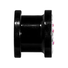 Load image into Gallery viewer, 00G Pink Star Ferido Crystal Acrylic Screw Fit Tunnel
