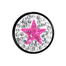 Load image into Gallery viewer, 00G Pink Star Ferido Crystal Acrylic Screw Fit Tunnel

