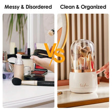 Load image into Gallery viewer, 360¬∞ Rotating Makeup Brush Holder with Lid Makeup Organizer
