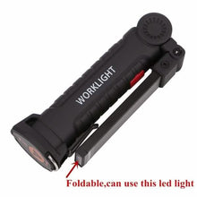 Load image into Gallery viewer, 360° Rotation Inspection Lamp LED + COB Flexible Cordless Rechargeable Work Light
