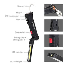 Load image into Gallery viewer, 360° Rotation Inspection Lamp LED + COB Flexible Cordless Rechargeable Work Light
