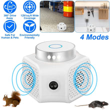 Load image into Gallery viewer, 360° Ultrasonic Rodent Chaser Electronic Plug-in Mouse Control
