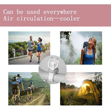 Load image into Gallery viewer, 360¬∞Rotation Kids Portable Wrist Strap Mini Watch Hand Held Fan Cat Design
