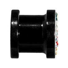 Load image into Gallery viewer, 0G Cherry Ferido Crystal Acrylic Screw Fit Tunnel
