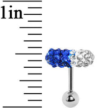 Load image into Gallery viewer, Clear Blue Crystal Pill Eyebrow Ring

