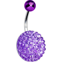 Load image into Gallery viewer, 12mm Light Purple Sparkler Round Belly Ring
