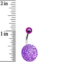 Load image into Gallery viewer, 12mm Light Purple Sparkler Round Belly Ring
