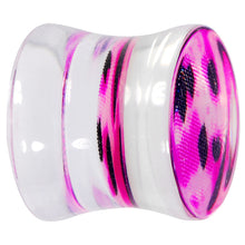 将图片加载到图库查看器，1/2 Pink Leopard Acrylic Saddle Plug
