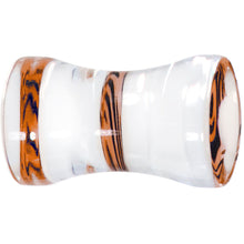 Load image into Gallery viewer, 4G Tangerine Zebra Acrylic Saddle Plug
