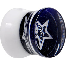 将图片加载到图库查看器，1/2 Midnight Shimmer Star Inlay Saddle Plug
