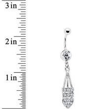 Load image into Gallery viewer, Clear Jeweled Arrow Heart Belly Ring

