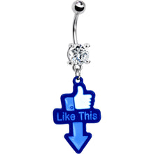 将图片加载到图库查看器，Blue Hand Thumbs Up Belly Ring
