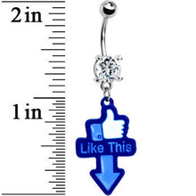 将图片加载到图库查看器，Blue Hand Thumbs Up Belly Ring
