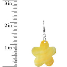 Load image into Gallery viewer, Yellow Mother of Pearl Flower Earrings
