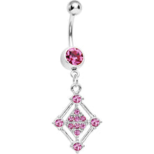 将图片加载到图库查看器，Pink Gem Diamond Affair Belly Ring
