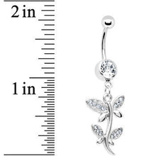 将图片加载到图库查看器，Crystalline Gem Flowering Butterfly Belly Ring
