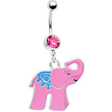 Load image into Gallery viewer, Pretty Pink Elephant Belly Ring
