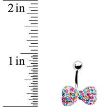 将图片加载到图库查看器，Multi Gem Bow Tie Belly Ring
