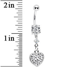 将图片加载到图库查看器，Crystalline Gem Ravishing Heart Belly Ring
