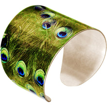 将图片加载到图库查看器，Glam Green Peacock Cuff Bracelet
