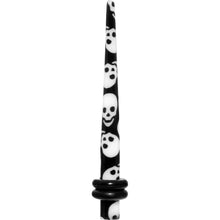 将图片加载到图库查看器，8G Black White Skulls Acrylic Taper
