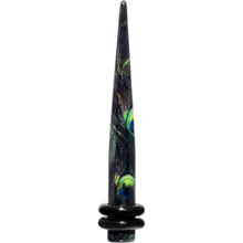 Load image into Gallery viewer, 6G Peacock Feathers Acrylic Taper
