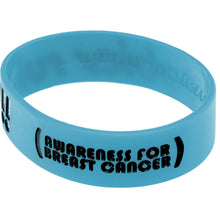 Load image into Gallery viewer, Blue Black Boobies Rule Awareness for Breast Cancer Bracelet
