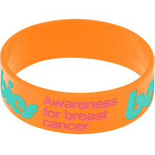 Load image into Gallery viewer, Orange Aqua Boobies Awareness for Breast Cancer Bracelet
