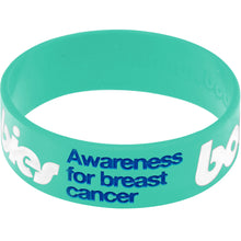 Load image into Gallery viewer, Aqua White Boobies Awareness for Breast Cancer Bracelet

