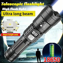 将图片加载到图库查看器，Ultra-Bright Tactical LED Flashlight – 3 Modes, USB Rechargeable, 600 Lumen, Outdoor, Hiking &amp; Camping
