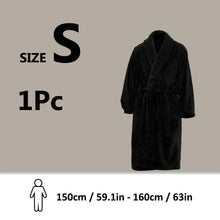 Load image into Gallery viewer, Unisex Extra Warm Coral Fleece Bathrobe Mens and Women Adult Robes for Your Bathroom Bath Towel Bedroom Shawl Collar Robes, Valentines gift for lovers

