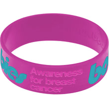 Load image into Gallery viewer, Purple Aqua Boobies Awareness for Breast Cancer Bracelet
