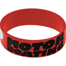 Load image into Gallery viewer, Red Black I Love Motor Boating Breast Cancer Bracelet
