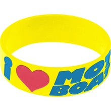 Load image into Gallery viewer, Yellow Blue I Love Motor Boating Breast Cancer Bracelet
