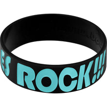 Load image into Gallery viewer, Black Aqua Boobies Rock Breast Cancer Bracelet

