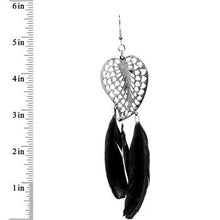 将图片加载到图库查看器，Native Nature Feather and Leaf Drop Earrings
