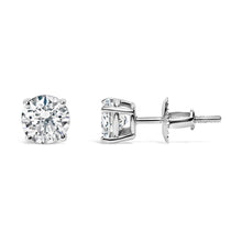 Load image into Gallery viewer, 14K White Gold 1.0 Cttw Round Brilliant Cut Lab Grown White Diamond 4-Prong Classic Solitaire Stud Earrings (F-G Color, VS1-VS2 Clarity)
