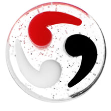 将图片加载到图库查看器，9/16 Black Red White Quotation Symbol Saddle Plug

