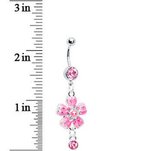 将图片加载到图库查看器，Rose Flower Gem Perfect Posy Dangle Belly Ring
