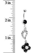 Load image into Gallery viewer, Dark Nature Rain Blossom Crystal Belly Ring
