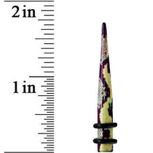 将图片加载到图库查看器，4G Green Snake Skin Acrylic Taper
