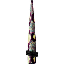 将图片加载到图库查看器，2G Green Snake Skin Acrylic Taper
