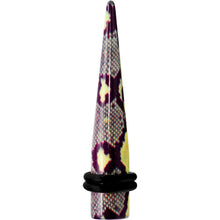 将图片加载到图库查看器，0G Green Snake Skin Acrylic Taper
