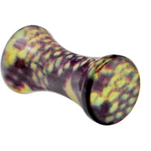 Load image into Gallery viewer, 8G Green Snake Skin Acrylic Saddle Plug
