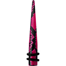 将图片加载到图库查看器，2G Pink Snake Skin Acrylic Taper
