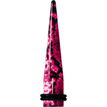 将图片加载到图库查看器，00G Pink Snake Skin Acrylic Taper
