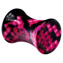Load image into Gallery viewer, 4G Pink Snake Skin Acrylic Saddle Plug
