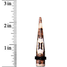 Load image into Gallery viewer, 00G Blushing Snake Skin Acrylic Taper
