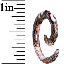 Load image into Gallery viewer, 8G Blushing Snake Skin Acrylic Spiral Taper
